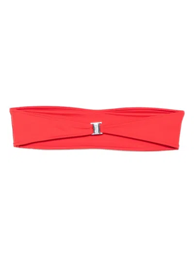 Roberta Einer Bandeau Bikini Top In Red