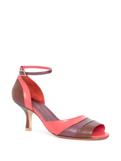 Sarah Chofakian 55mm Cartier Leather Ankle-strap Sandals In Animal Print