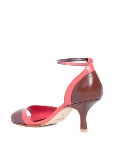 Sarah Chofakian 55mm Cartier Leather Ankle-strap Sandals In Animal Print