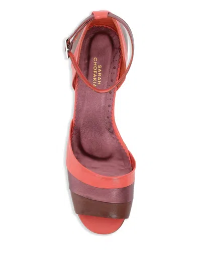Sarah Chofakian 55mm Cartier Leather Ankle-strap Sandals In Animal Print
