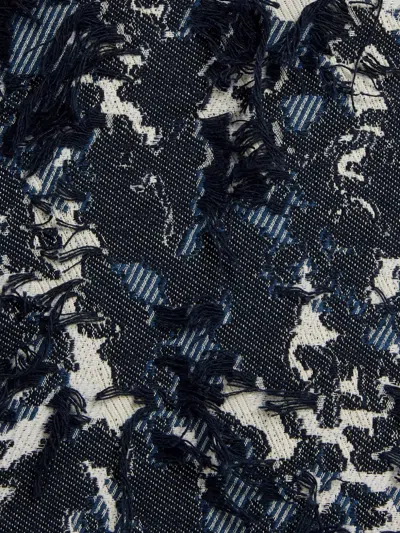 Erdem Ausgefranster Midirock Mit Blumen In Black