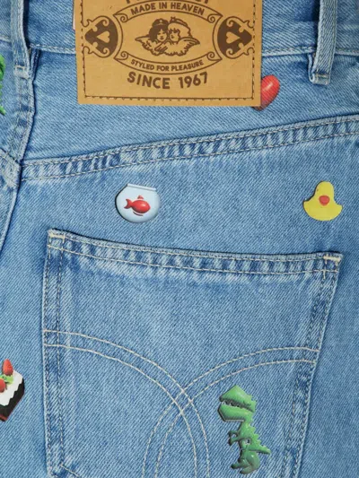 Fiorucci Graphic-appliqué Denim Skirt