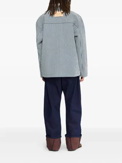 Jw Anderson Striped Pattern Front Pockets Long Sleeves Jacket In Multi