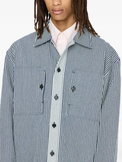 Jw Anderson Striped Pattern Front Pockets Long Sleeves Jacket In Multi