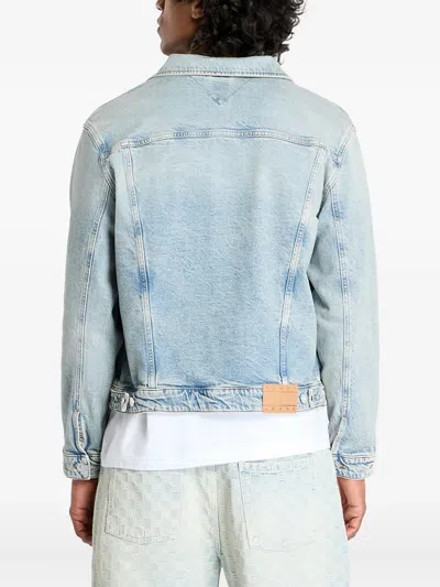 Tommy Hilfiger Isaac Button-fastening Flap-pocket Denim Jacket In Blue