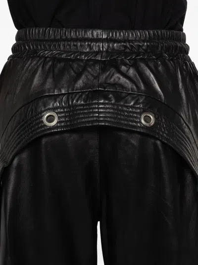 R13 Leather Side-zip Trousers In Black