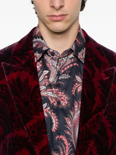 Etro Shirt Paisley Pattern Button-down Collar In Multi