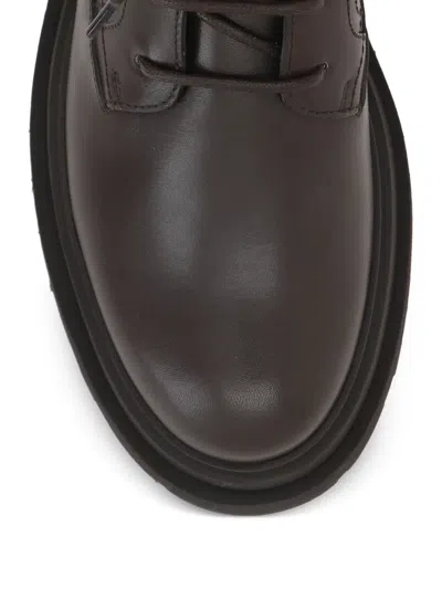 Brunello Cucinelli Lace-up Leather Platform Boots