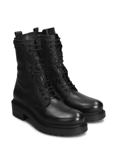 Metisse Leather Combat Boots In Multi