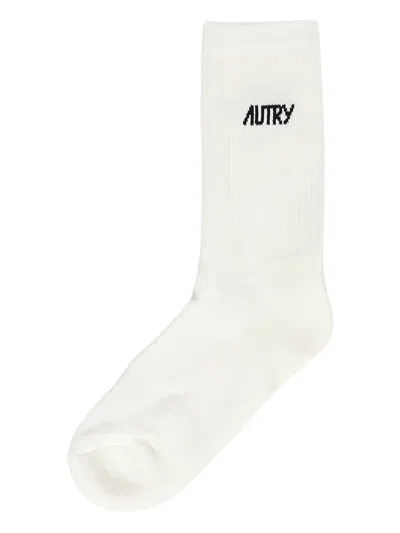 Autry Ribbed Socks In White