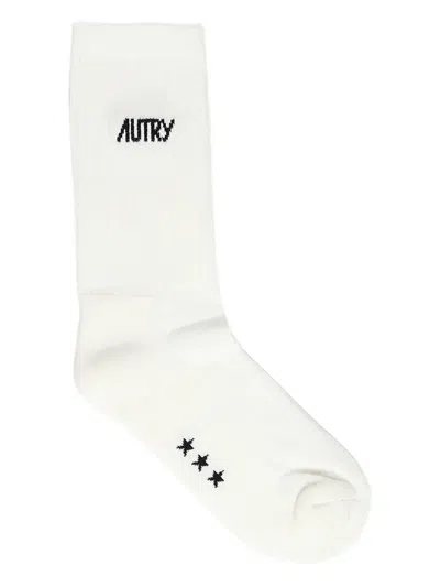 Autry Ribbed Socks In White