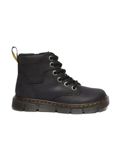 Dr. Martens' Dr. Martens Raffe Kids Junior Ankle Boots Colour: Black Wyoming, Size: Junior 2 In Black