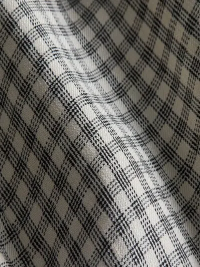Theory Gingham-check Straight-leg Trousers In Gold