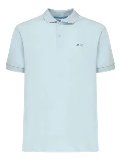 Sun68 Embroidered-logo Polo Shirt In Blue
