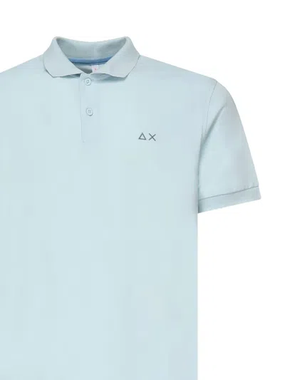 Sun68 Embroidered-logo Polo Shirt In Blue