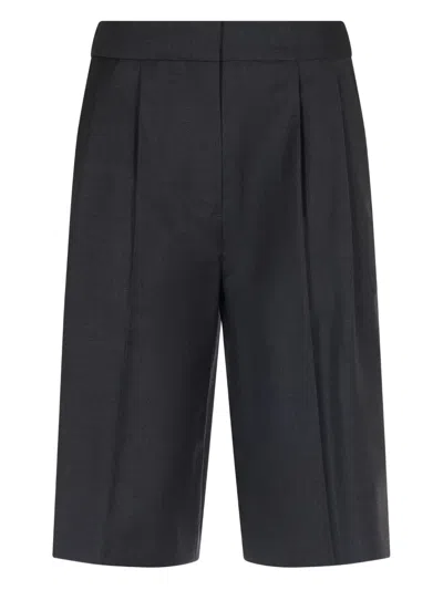 Loulou De Saison Soan Tailored Pleated Shorts In Black