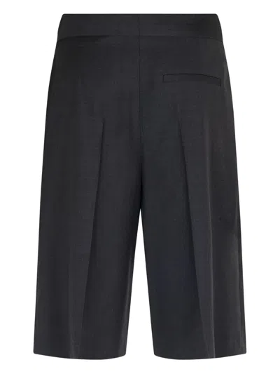 Loulou De Saison Soan Tailored Pleated Shorts In Black