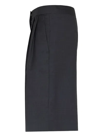 Loulou De Saison Soan Tailored Pleated Shorts In Black