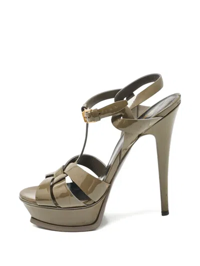 Pre-owned Saint Laurent 2023 140mm Tribute Sandals