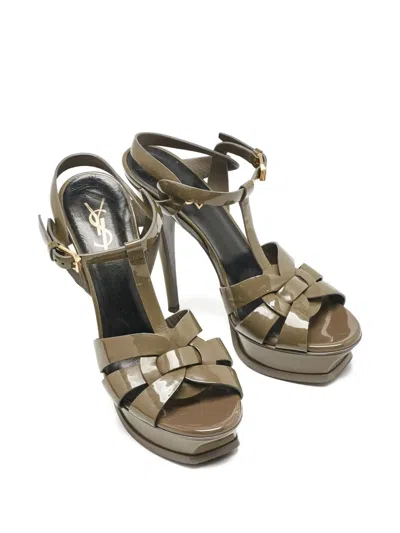 Pre-owned Saint Laurent 2023 140mm Tribute Sandals