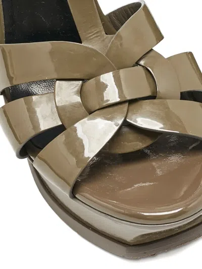 Pre-owned Saint Laurent 2023 140mm Tribute Sandals
