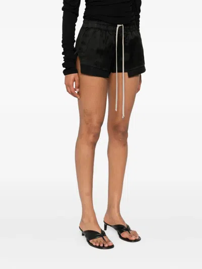 Rick Owens R Owens Fog Elstic Waist Under Lay Boxer Shorts Black In Black