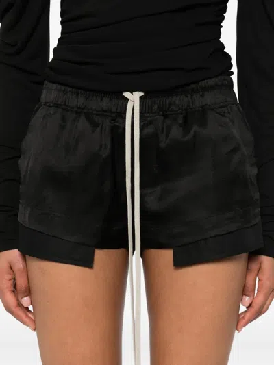 Rick Owens R Owens Fog Elstic Waist Under Lay Boxer Shorts Black In Black
