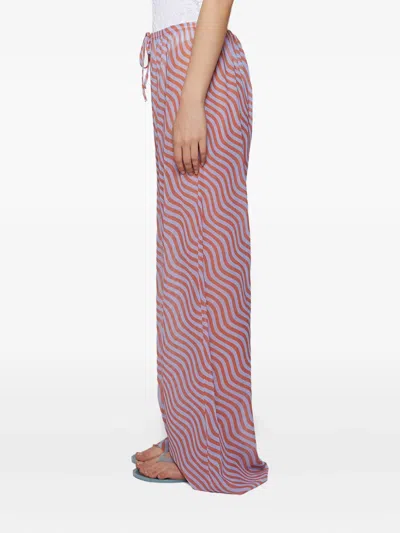 Bondeye Riley Wave-print Drawstring Trousers In Multi