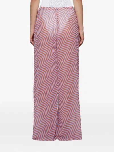 Bondeye Riley Wave-print Drawstring Trousers In Multi