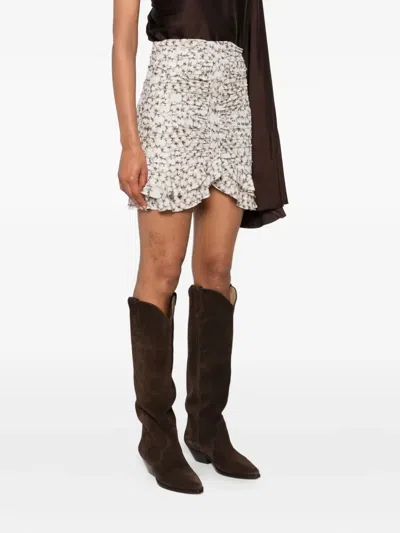 Isabel Marant Milendi Mini Skirt In Neutral