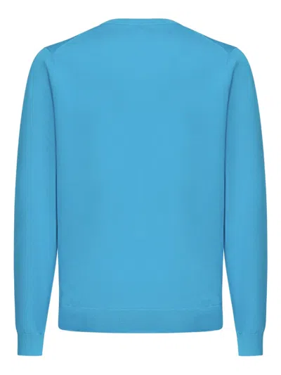 Sun68 Embroidered-logo Sweater In Blue