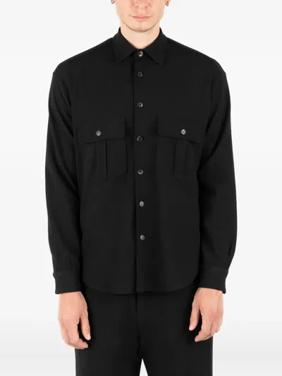 Société Anonyme K Work Pocket Flap Shirt In Black