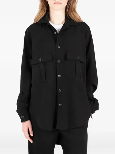 Société Anonyme K Work Pocket Flap Shirt In Black