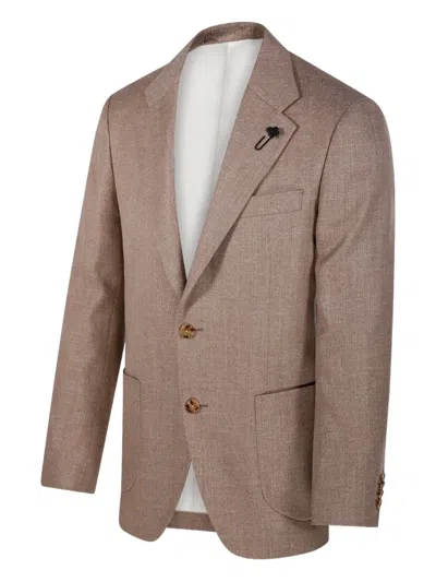 Lardini Tailored Jacket Featuring Front Pockets In Brown