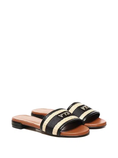V73 Ciabette Janette Striped Open-toe Sandals