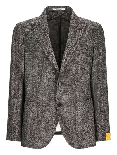 Tagliatore Textured Two-button Jacket In Gray