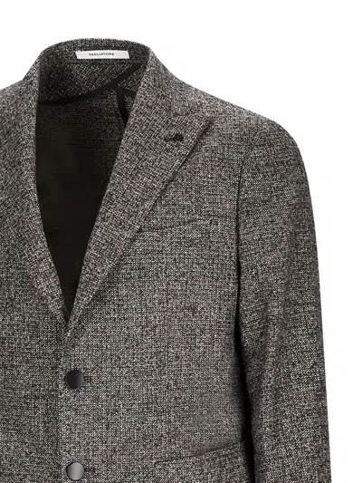 Tagliatore Textured Two-button Jacket In Gray