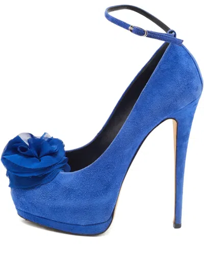 Pre-owned Giuseppe Zanotti Vintage  150mm Suede Platform Pumps