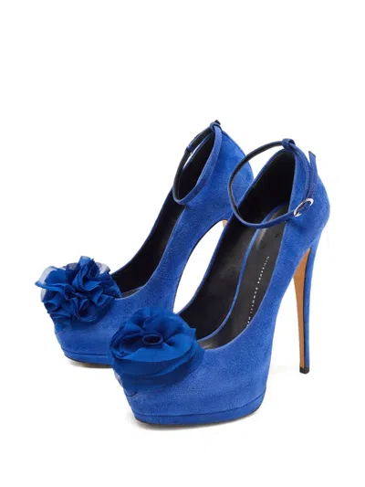 Pre-owned Giuseppe Zanotti Vintage  150mm Suede Platform Pumps