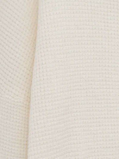 Essentials Waffle Crew-neck Sweater In White