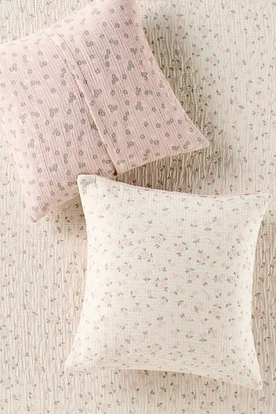 Anthropologie Floral Field Cottonu00a0jacquardu00a0euro Sham In Multi