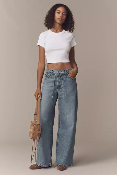 Levi's Levis Xl Straight Mid-rise Wide-leg Tie-waist Jeans