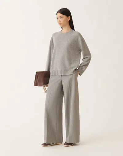 Fabiana Filippi Wool-cashmere Blend Sweater With Ribbed Hem