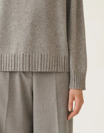 Fabiana Filippi Wool-cashmere Blend Sweater With Ribbed Hem
