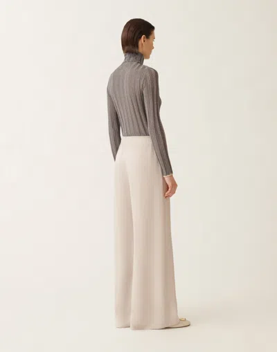 Fabiana Filippi Relaxed Wide Leg Trousers For Everyday Wear In Neutral