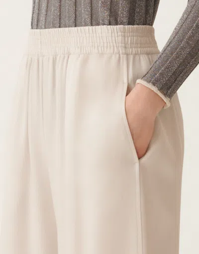 Fabiana Filippi Relaxed Wide Leg Trousers For Everyday Wear In Neutral