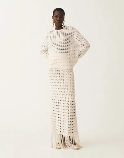 Fabiana Filippi Platinum Cardigan In White