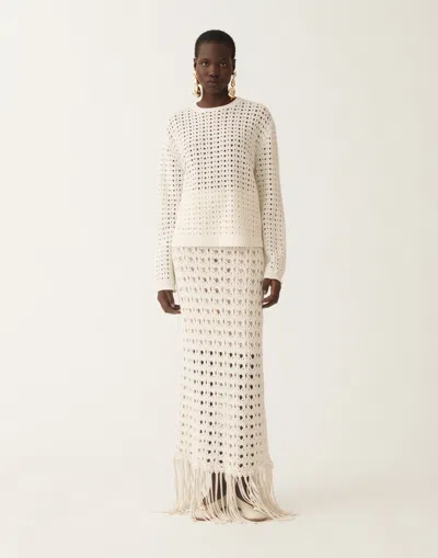 Fabiana Filippi Platinum Cardigan In White