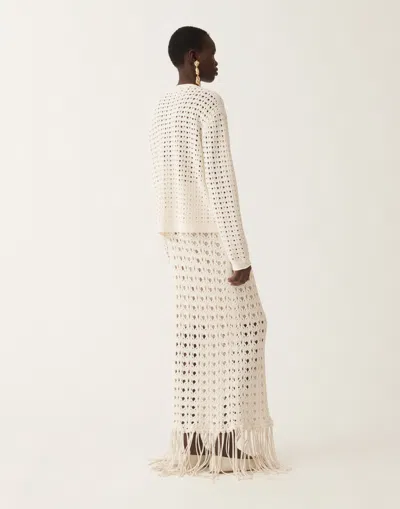 Fabiana Filippi Platinum Cardigan In White