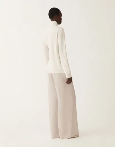 Fabiana Filippi High-neck Twisted-front Sweater In White